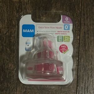 New MAM bottle extra slow slow nipple size 0 months